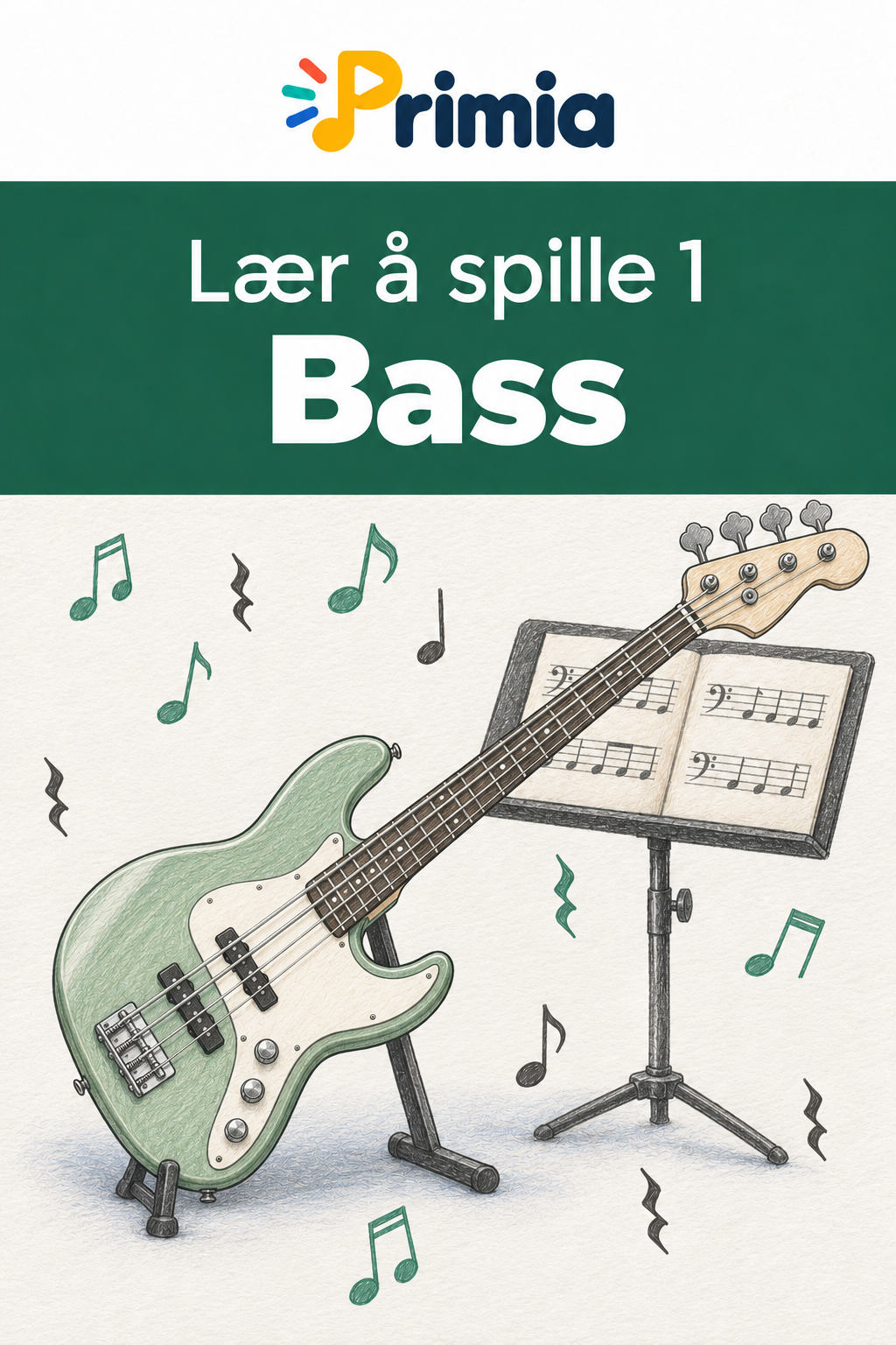 Omslag til Lær å spille 1 - Bass